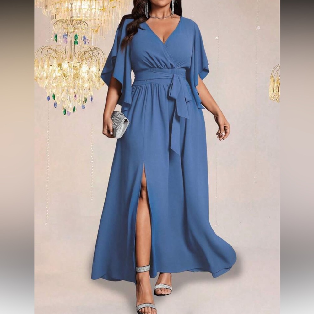 Elegant Light Purple Maxi Dress - Picture 12 of 16